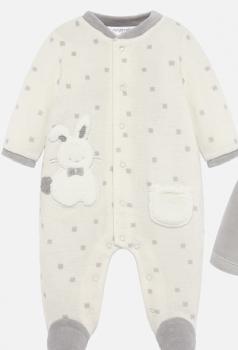 MAYORAL Pijama combinado gris y blanco